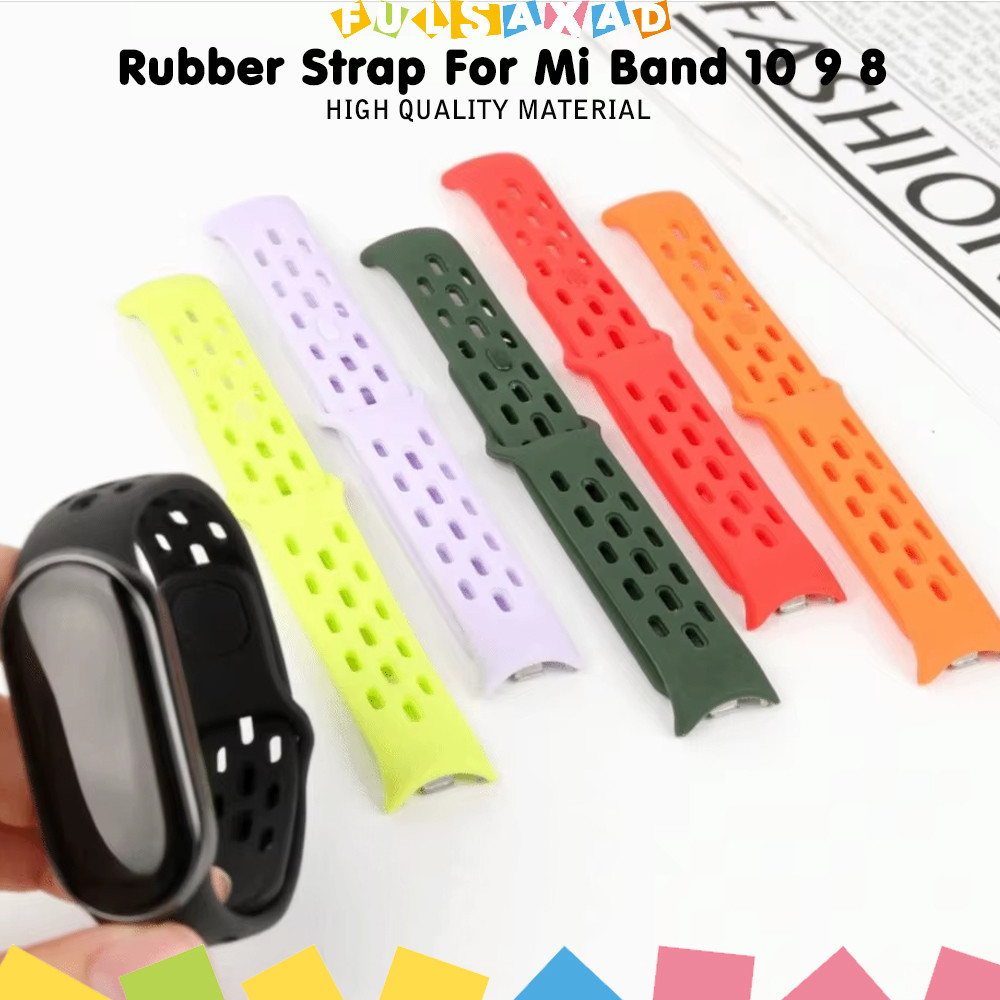 สายรัดซิลิโคนสำหรับสมาร์ทนาฬิกา for Xiaomi Mi Band 10 9 8 สายรัดน้ำผึ้งสำหรับ for Miband 10 9 8 NFC