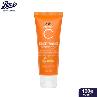 Boots Vitamin C Brightening Cleansing Gel 100Ml บู๊ทส์ วิตามิน ซี ไบรท์เทนนิ่ง คลีนซิ่ง เจล 100มล.