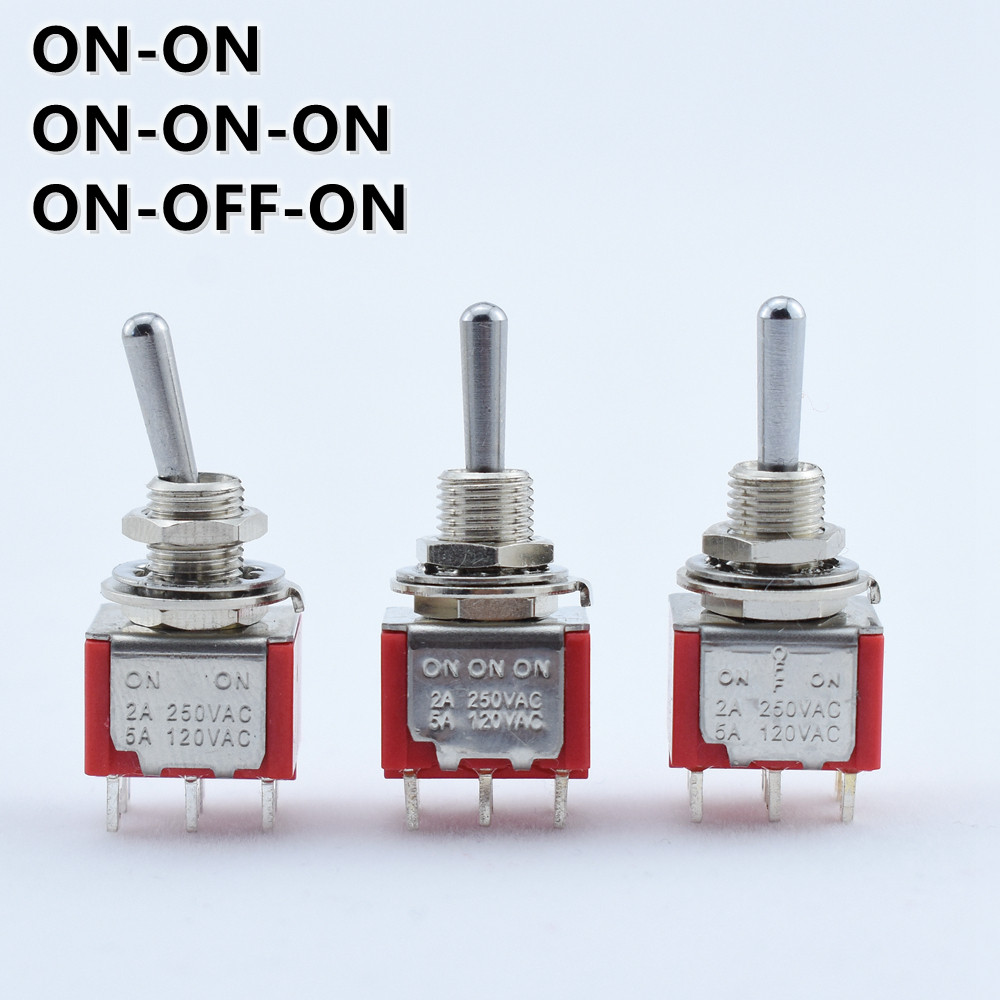 Made in TaiwanMini Toggle Switch สําหรับกีตาร์ไฟฟ้าและเบส ON-ON / ON-OFF-ON/ON-ON-ON