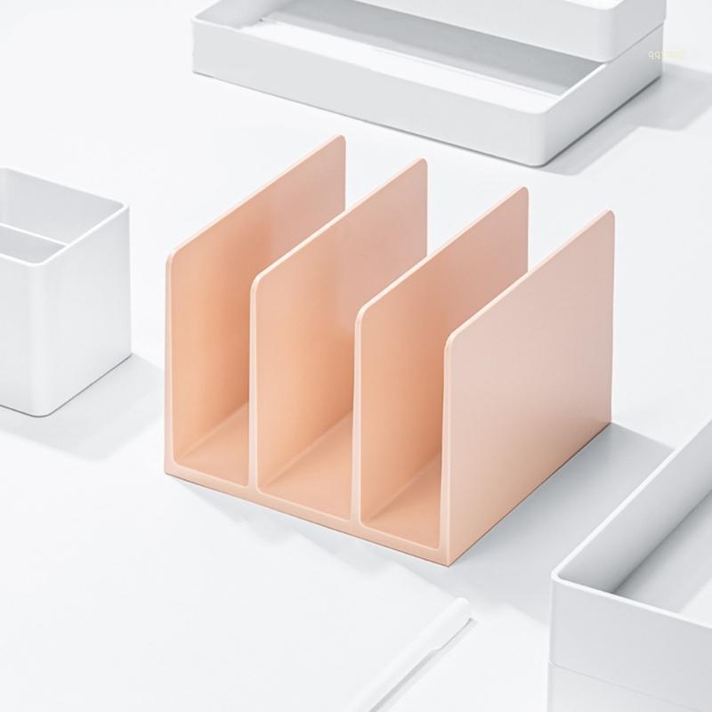 QQ * ABS Bookend สําหรับชั้นวาง 3 ส่วนหนังสือ End Desktop Book Organiser Book Stoppers Stand Book สน