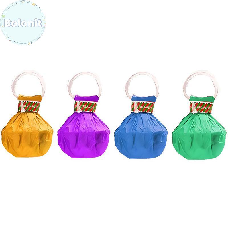 Bolonit 10 ชิ้นสีสันมือโยน Confetti Poppers โยน Streamers Poppers กระดาษแครกเกอร์ Magic กระดาษริบบิ้