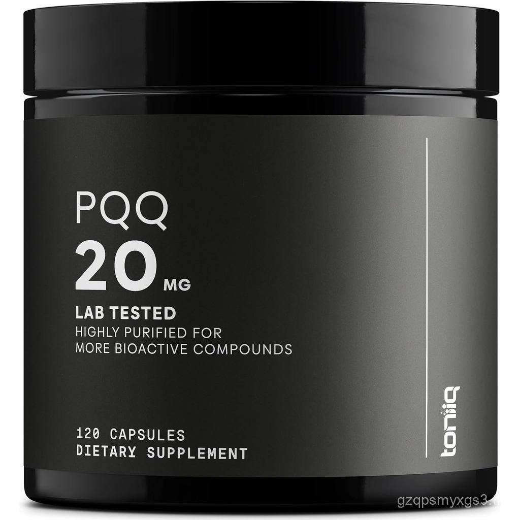 Toniiq อาหารเสริม 99%+ 20mg - Ultra High PQQ 20mg สูตรเข้มข้น - PQQ 20 mg 120 แคปซูล - Pyrroloquinol