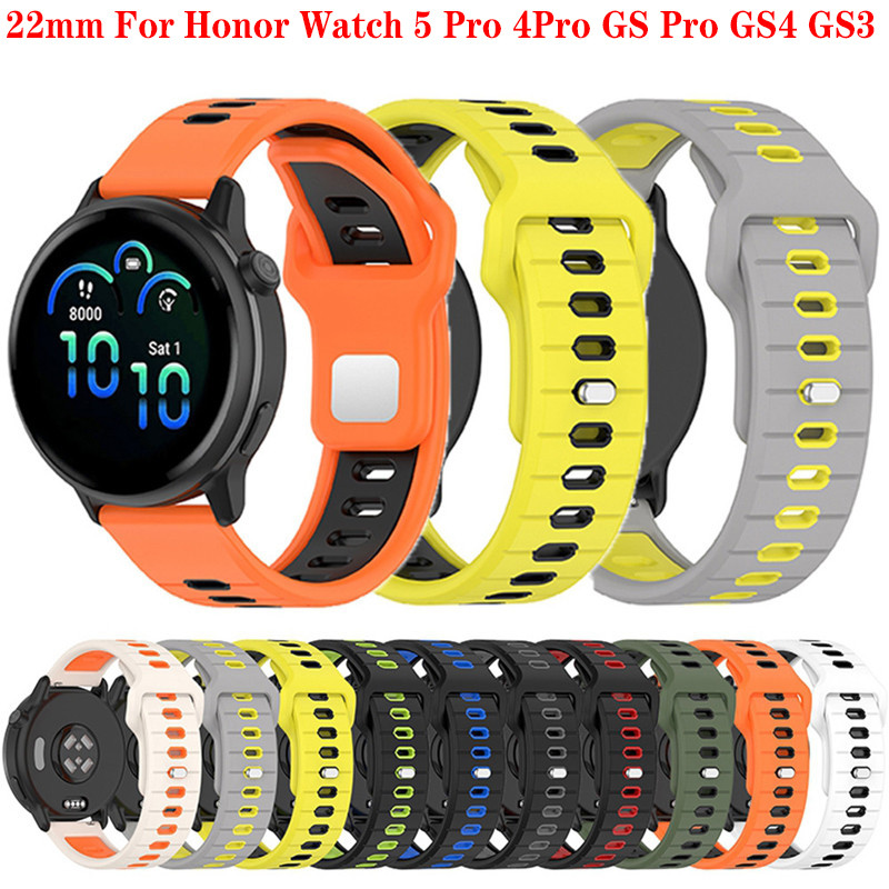 สายรัดซิลิโคนสําหรับ Honor Watch 5 Pro 4Pro GS Pro GS4 GS3 นาฬิกาสปอร์ตสร้อยข้อมือเปลี่ยน