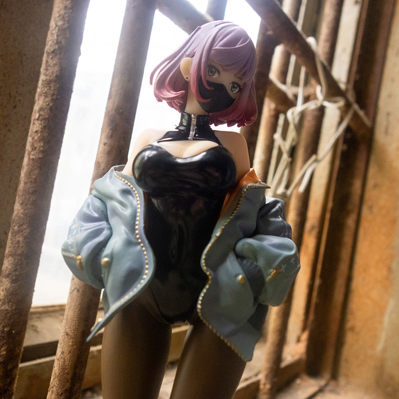 LUNA LUNA รองเท้าผ้าใบ High Slit Mask รูปสองมิติภาพวาดต้นฉบับ YD สาวสวยรุ่นอะนิเมะเครื่องประดับ