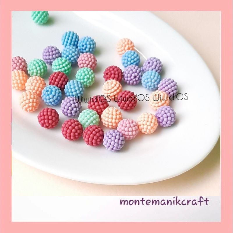 BEADS (12 ชิ้น) 12 มม. MONTANIK CRAFT พลาสติก BEADS