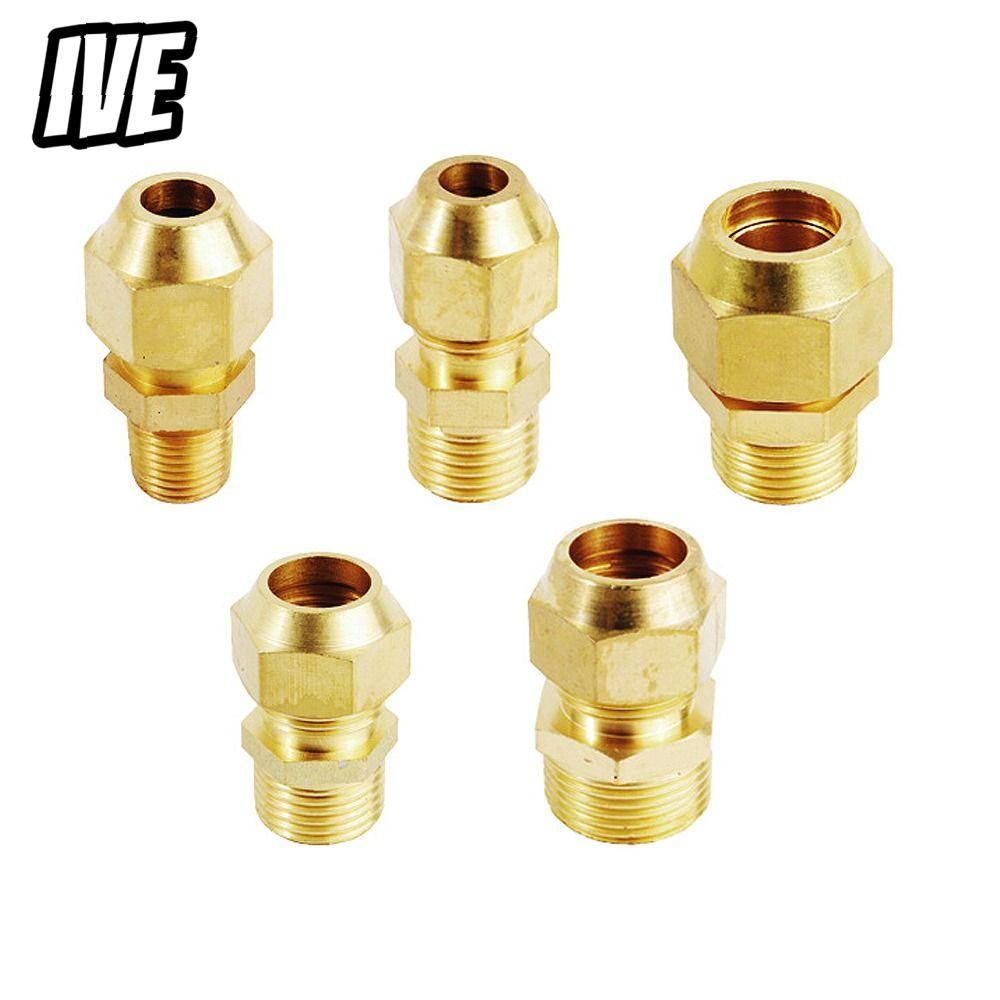 IIVEYOUNG ข้อต่อท่อ, ทองเหลือง F/M ท่อ Barb, ท่อทองเหลืองทนทาน Fitting 1/8" 1/4" 3/8" 1/2" OD 6-10 ม