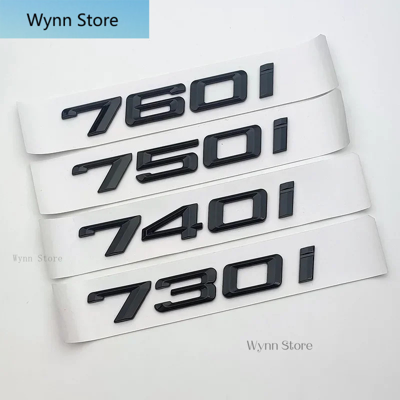 ♣♣ABS สีดํารถด้านหลังสติกเกอร์ตัวอักษร 730d 730i 740i 745i 750i 760i โลโก้แกะสําหรับ BMW E38 E65 F01