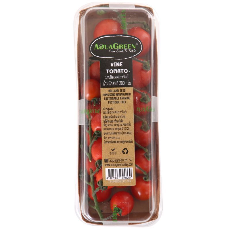 แอสกรีนมะเขือเทศเถาวัลย์ 200กรัม Aqua Green Vine Tomatoes 200g. [หมายเลขบาร์โค้ด 4897067024669 ]