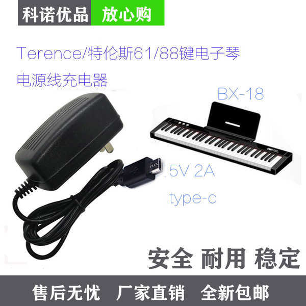 Terence/Terence 61/88 คีย์คีย์บอร์ดอิเล็กทรอนิกส์ไฟฟ้าเหล็ก BX-18 PT611 เครื่องชาร์จสายไฟ