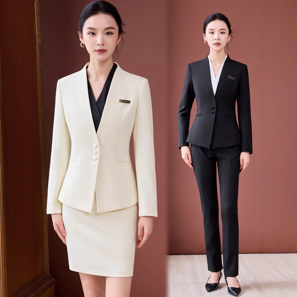 2025 ฤดูใบไม้ร่วงฤดูหนาวสไตล์ใหม่ High-End Professional สวมใส่ชุดกระโปรงผู้หญิงอารมณ์ Workplace สวมใส่อย่างเป็นทางการ Slim