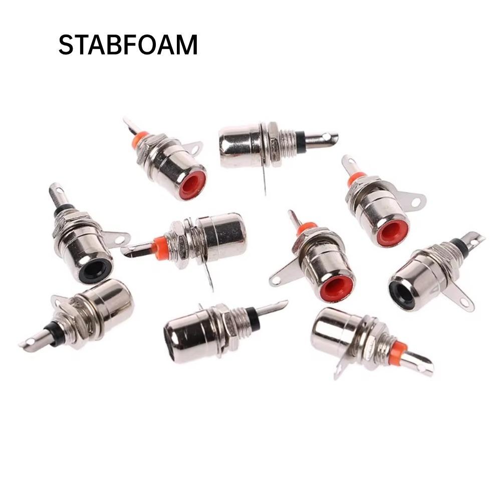 STABFOAM 15 ชิ้น RCA แผง Mount Connector, ทนทานหญิง RCA แจ็คแชสซี Mount Connector, คุณภาพสูงหลุมเดีย