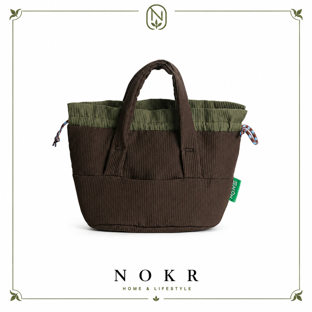 NOKR กระเป๋าใส่ข้าวกลางวันแบบมีเชือกหุ้มฉนวนกันน้ําแบบหนา