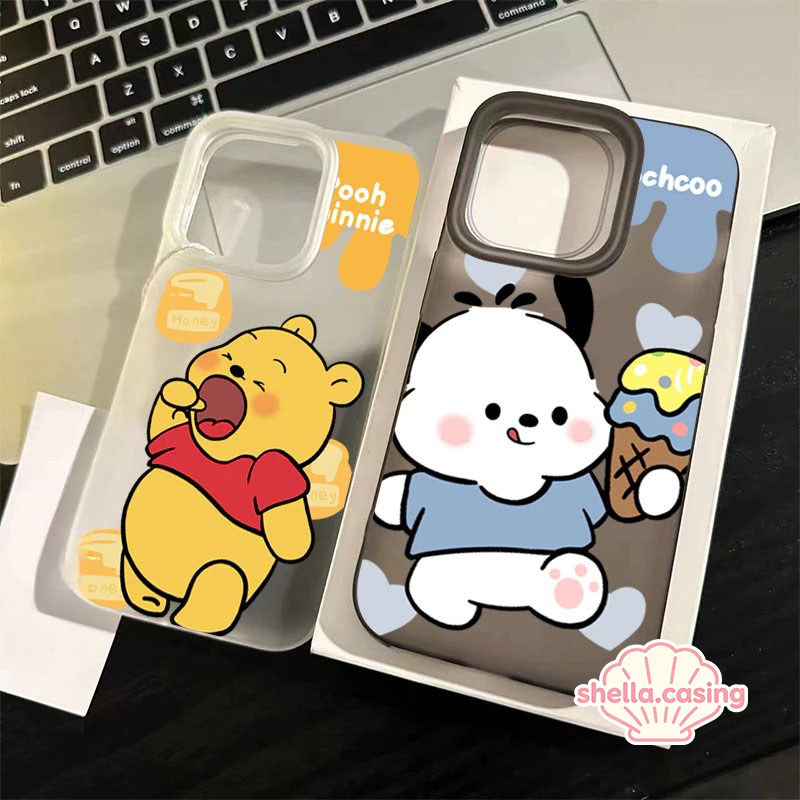 เคสโทรศัพท์มือถืออะคริลิคใส For iPhone17 16 15 14 11 13 12ProMax X XS 7 8Plus นุ่มป้องกันการชน ส่งจากไทยส วินนี่เดอะพูห์