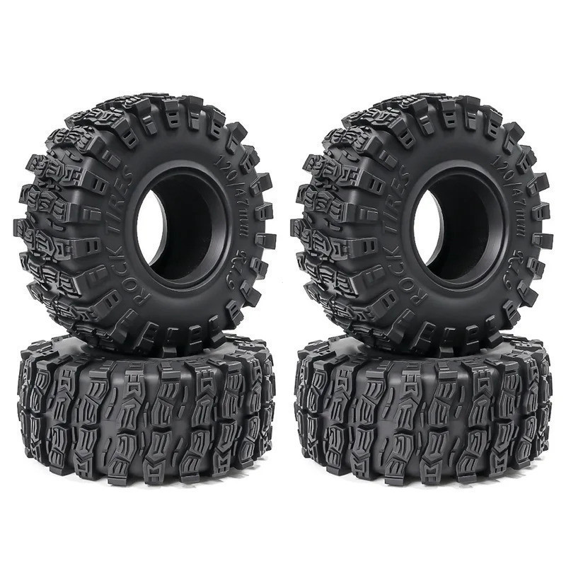4 ชิ้น 120 มิลลิเมตร WonderRC 1.9 Crawler ยางเส้นผ่านศูนย์กลางภายนอกยางสําหรับ Axial SCX10 90047 SCX