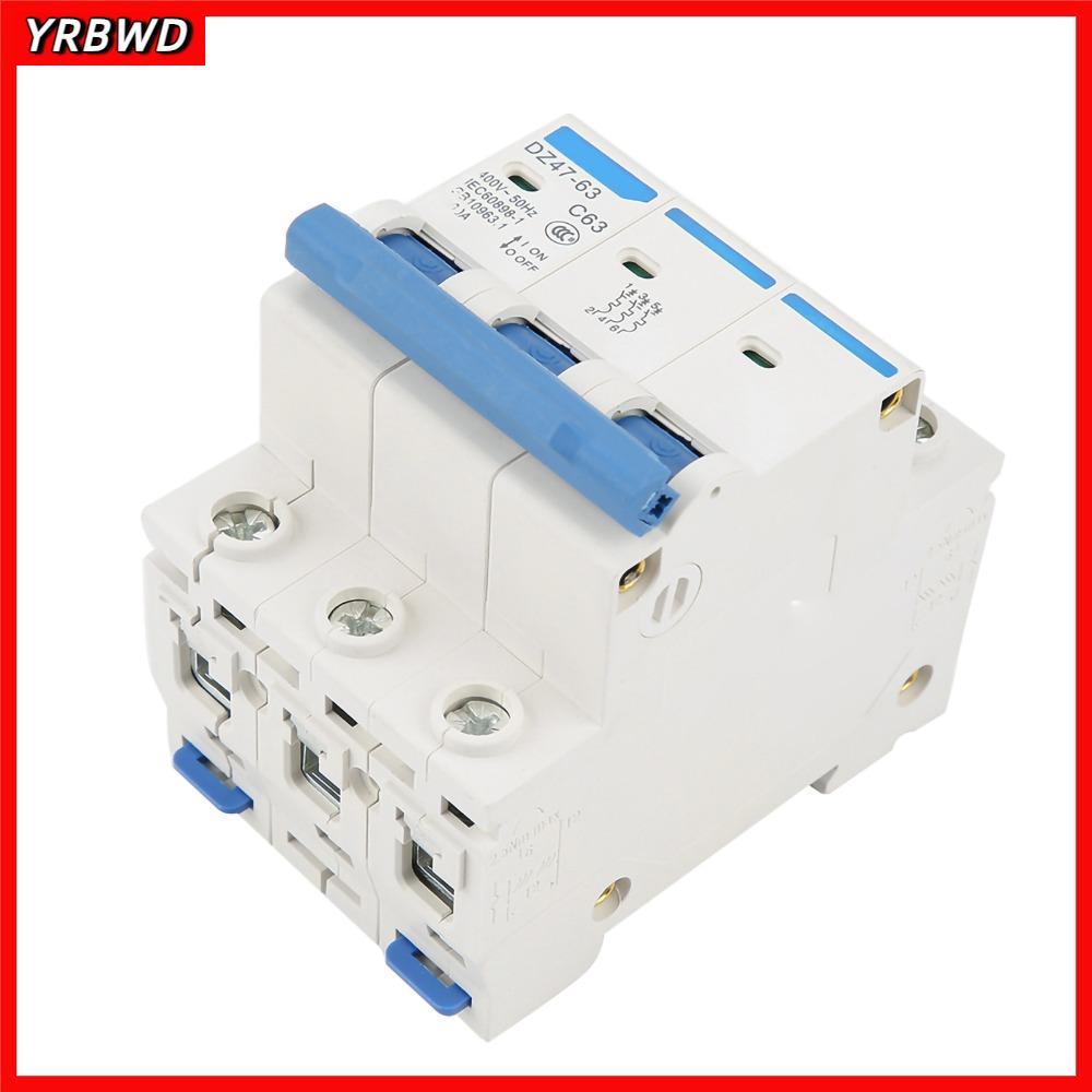 YRBWD Current Circuit Breaker, 63A DZ47-63 Residual Current Circuit Breaker, RCCB 3Pole 400V 63A RCC