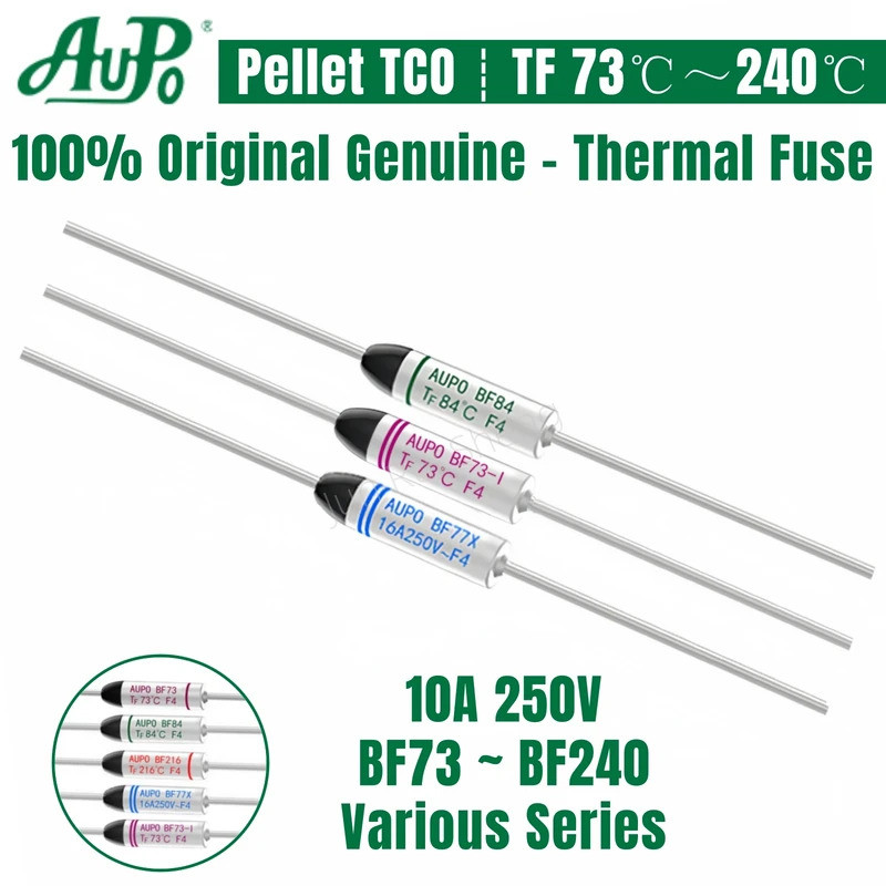 CHIP 5PCS BF อุณหภูมิฟิวส์ 10A 250V ความร้อน Fusing TF73℃~240℃ 10A 16A BF73 BF73X BF77 BF77X BF84 BF