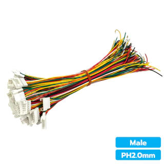PH2.0mm Male/Female สายไฟ JST สายพิน หัวพิน 2/3/4/5/6Pin หัวผู้/เมีย AWG26 ยาว 20cm JST Female Cable Single Head Term...