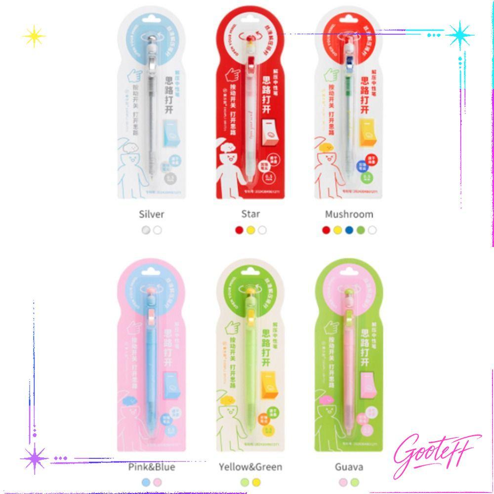ICARAMELO Relax Switch Pen, 0.5 มม.Anti-Anxiety Fidget Clicker Gel Pen, Smooth Writing Study Tool สําหรับสอบ Prep