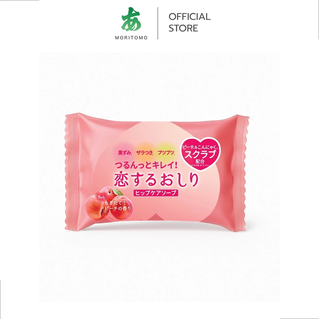 MORITOMO Official - PELICAN Hip Care Scrub Soap 35 g / สบู่ทำความสะอาดผิวบริเวณก้น สบู่หอมกลิ่นพีช