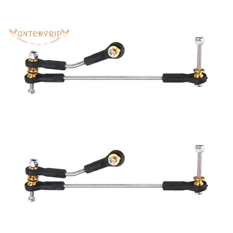 2 ชุดพวงมาลัย Link ชุด RC รถอะไหล่พวงมาลัย Link ชุด Servo Link Rod พวงมาลัยสําหรับ WPL C14 C24 C34 B