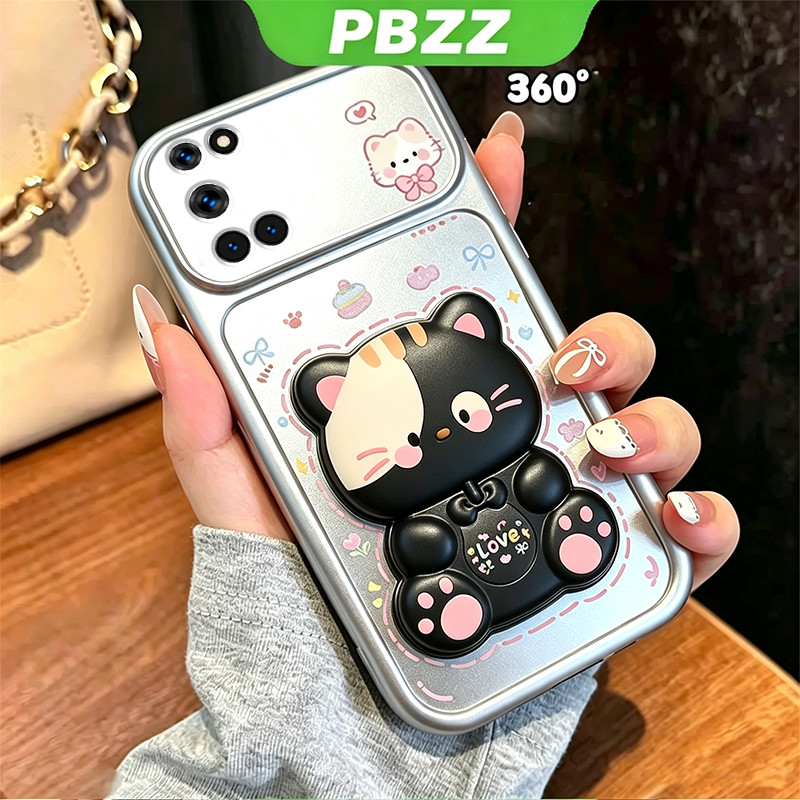 สําหรับ OPPO A52 A92 4G A74 A93 A54 5G โทรศัพท์กรณี Softcase ซิลิโคนกันกระแทกออกแบบใหม่ความงามผู้ถือน่ารักสีดําสําหรับชาย DSCMMZJ1