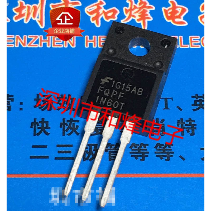 10 ชิ้น FQPF1N60T TO-220F MOS 0.9A 600V วิทยุไตรโอด