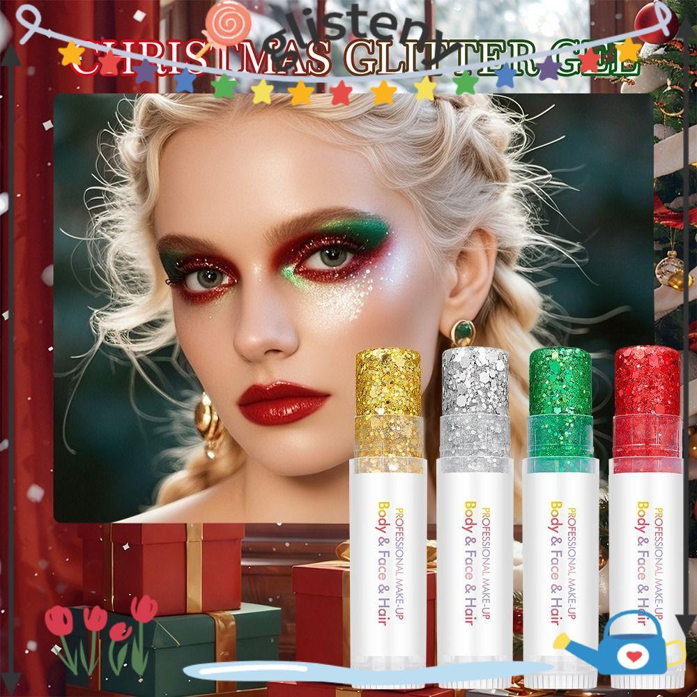 GLISTENY Body Glitter Stick, Non Greasy Long Lasting Shine Facial Glitter Stick, อเนกประสงค์ Chunky 