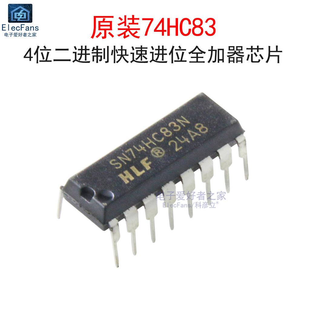 Original 74HC83N 4HC83N Fast เพิ่มเติมชิปเต็ม SN74HC83N In-Line DIP-16