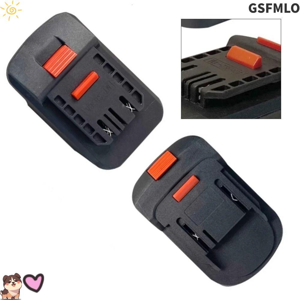GSFMLO ตัวแปลงแบตเตอรี่ลิเธียม, อะแดปเตอร์แบตเตอรี่ 2 ใน 1 18โวลต์, ฐานแปลงพลาสติกเครื่องมือไฟฟ้าอะแดปเตอร์สว่านกระแทก