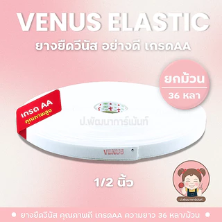 ยางยืด ยางยืดวีนัส เกรด AA (ยกม้วน 36 หลา) มีหลายขนาดให้เลือก