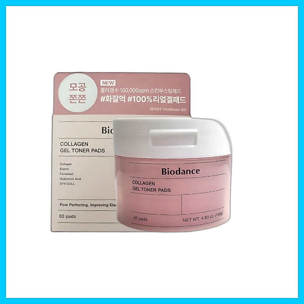 [biodance] Collagen Gel Toner Pads 60 แผ่น 1 ชิ้น / แผ่นโทนเนอร์เกาหลี / Instant Moisture / ของแท้ 1