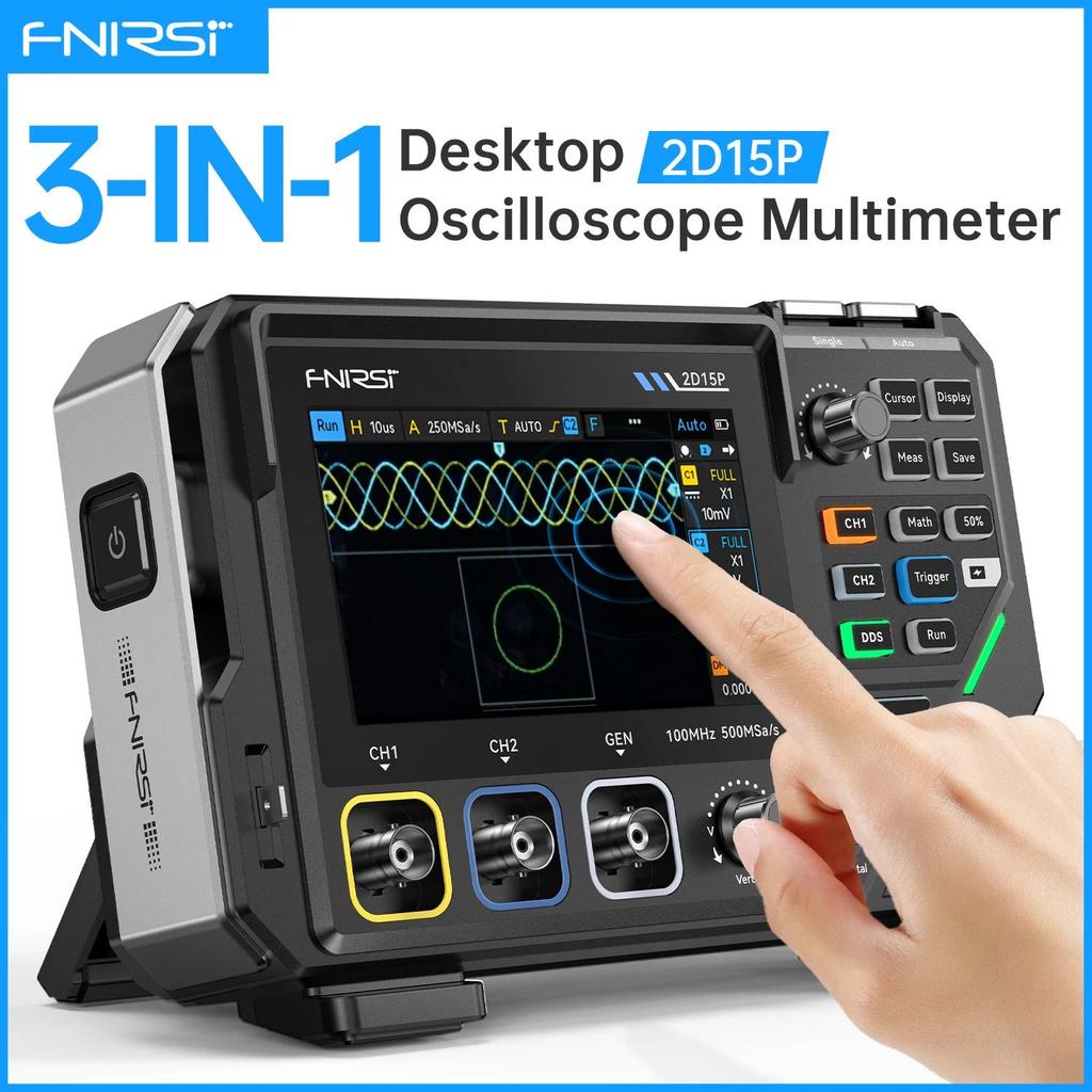 TL  2D15P มัลติมิเตอร์ดิจิตอล 3-in-1 ออสซิลโลสโคป เครื่องกำเนิดสัญญาณ 2 ช่องสัญญาณ 100MHz 20000 ค่า 