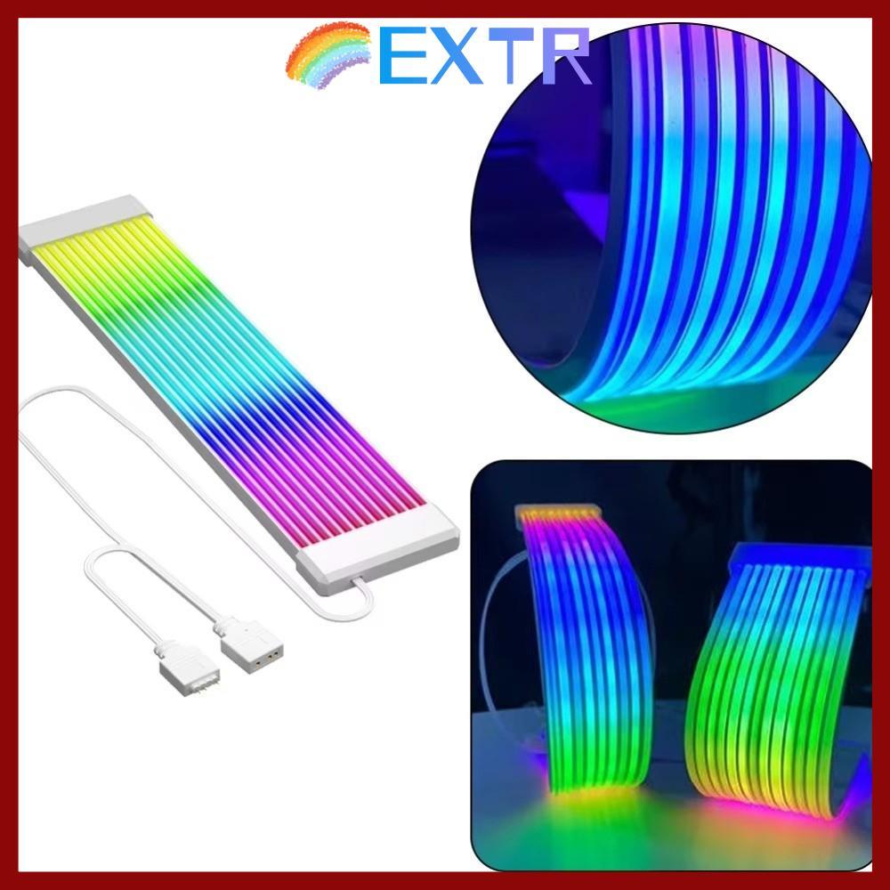 CODEXTR ไฟ LED Strip, DIY 8PIN 24PIN PC Light Strip, สายต่อแบบยืดหยุ่น ARGB Light Bar