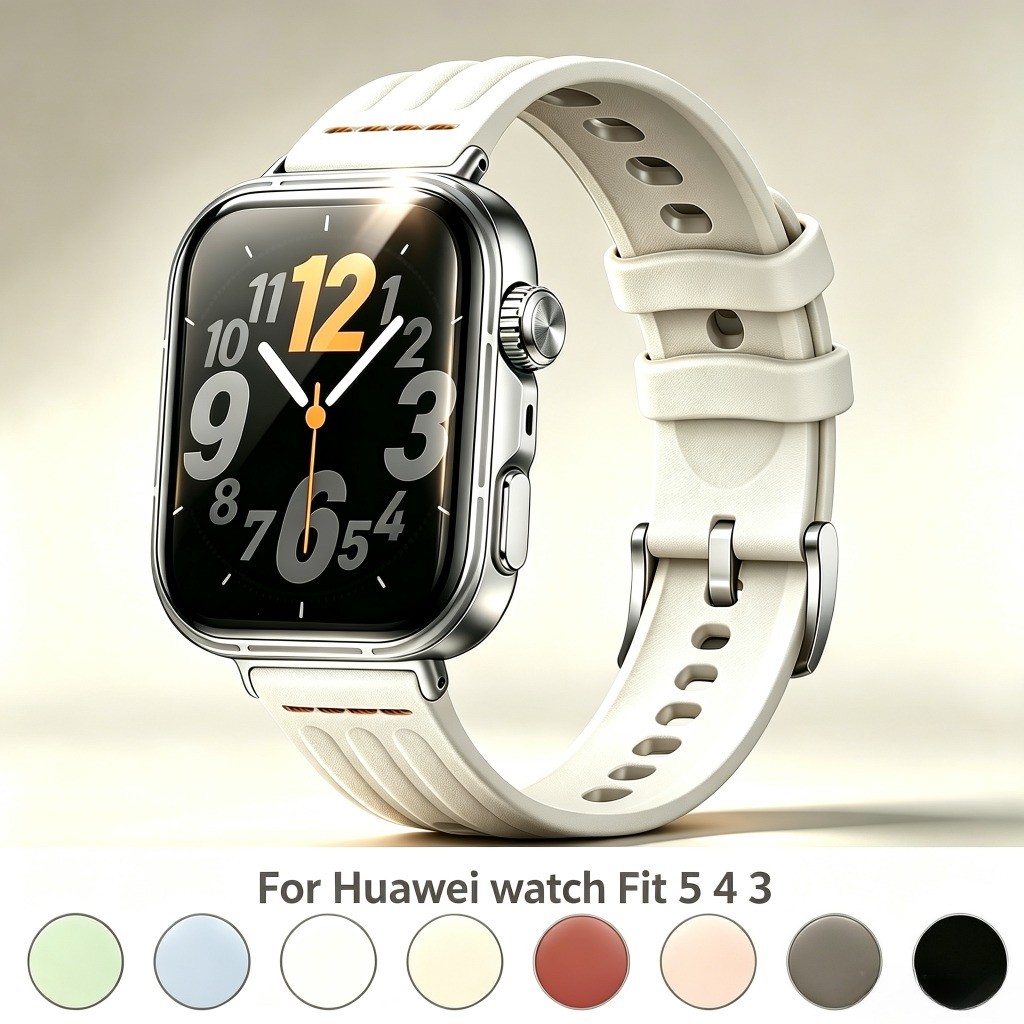 สายซิลิโคนแบบสปอร์ตสําหรับ Huawei Watch Fit 5Pro 4Pro Fit3 Fit4 Fit5 อุปกรณ์เสริม