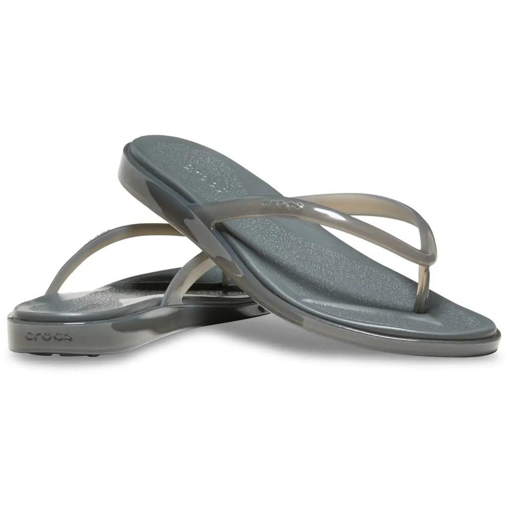 Crocs Womens Miami Round Toe Flip Flops รองเท้าแตะฤดูร้อน