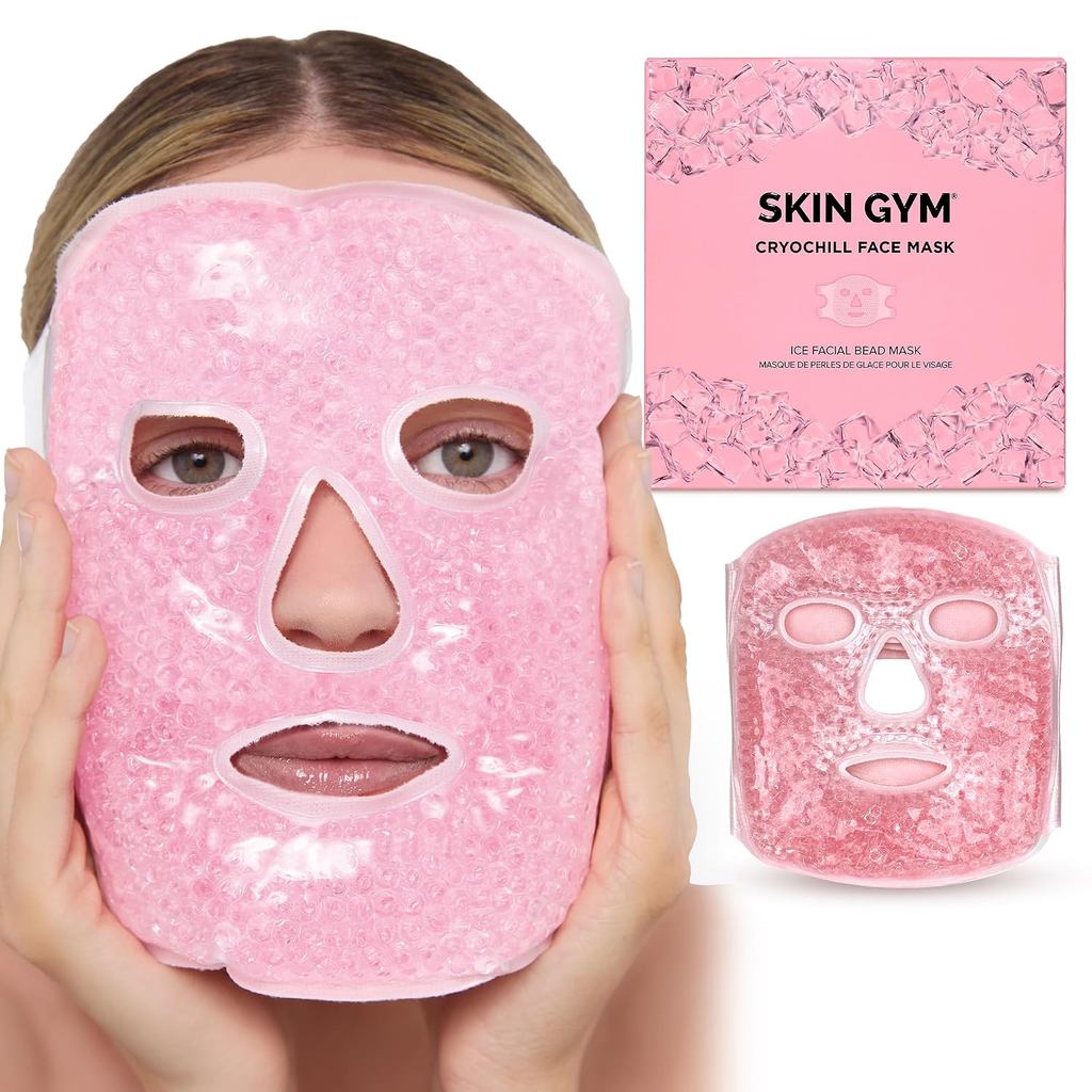 SKIN GYM CryoChill Ice Beaded Face Mask – มาส์กหน้า Cryo Cooling แบบใช้ซ้ําได้สําหรับอาการบวมและบรรเ