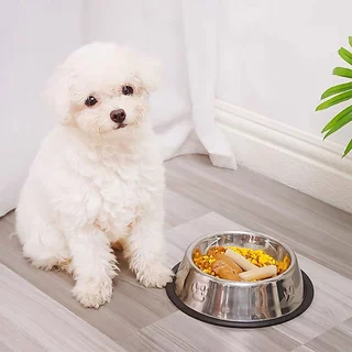 yoyopet : Pet Stainless Bowl ชามอาหารสัตว์เลี้ยง ชามแสตนเลส แมว สุนัข มีหลายขนาด สินค้าพร้อมส่ง