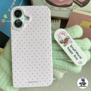 For iPhone 17 16 15 14 13 12 11 pro max เคสไอโฟน13 กระต่ายขนมหวานน่ารัก INS Case +ขาตั้ง เคสโทรศัพท์ ปลอกกันกระแทกน่ารัก