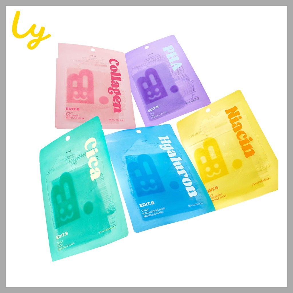 [edit.b] Daily Ampoule Mask, 25ml, 1pc / Korean Ampoule Mask / Skin Rejuvenation / ของแท้ 100% โดย l