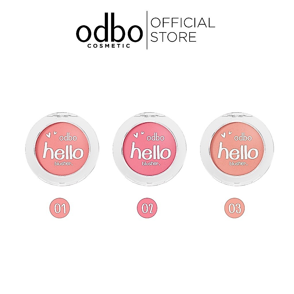 ODBO HELLO BLUSHER OD1300 บลัชละมุน เกลี่ยง่าย