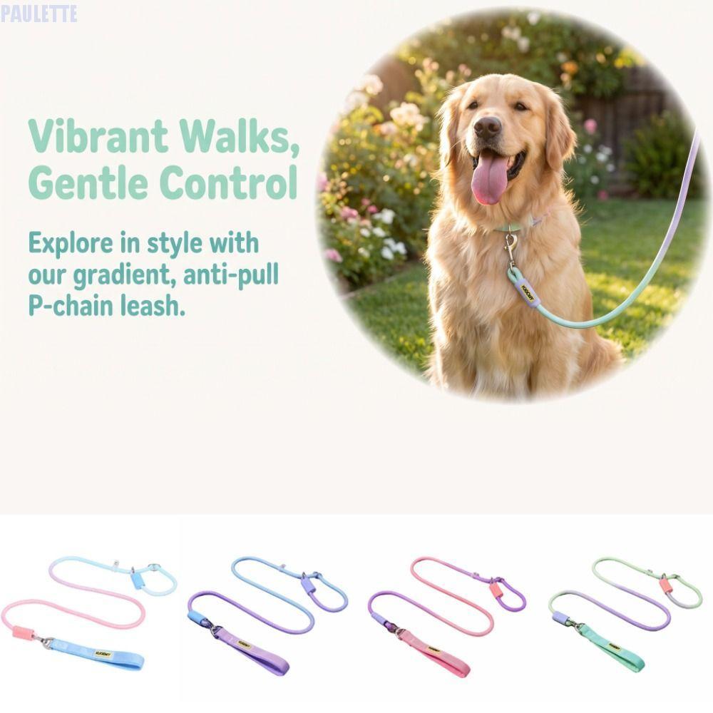 สายจูงสุนัข PAULETTE, Gradient Color Heavy Duty Anti-Pull Leash, Anti-Escape Anti-Tangling ปรับ Anti