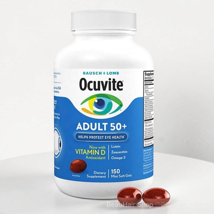 Bausch+Lome Ocuvite Adult 50+ วิตามินบำรุงสายตา วัย 50+ (150 เม็ด **แบบขวด)