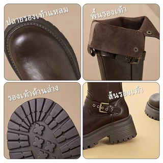 ⚡จัดส่งในประเทศไทย⚡boots รองเท้าบูทแคชชวล 1.77 นิ้ว รองเท้าบูทแคชชวลแบบแพลตฟอร์ม สไตล์เรโทร ใช้ได้ทุกฤดู