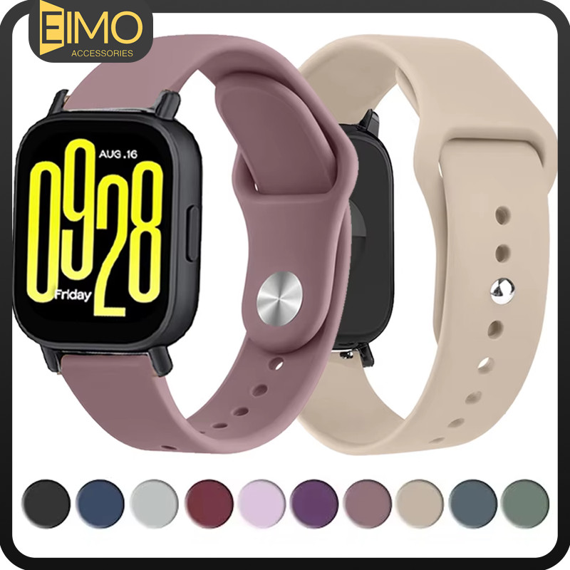 สายสิลิโคน 20 มม. 22 มม.for Redmi Watch 5 Active/ Lite/Samsung Galaxy Watch FE 7 6 5 4 40 44mm/Huawei GT 6/Amazfit Bip 6