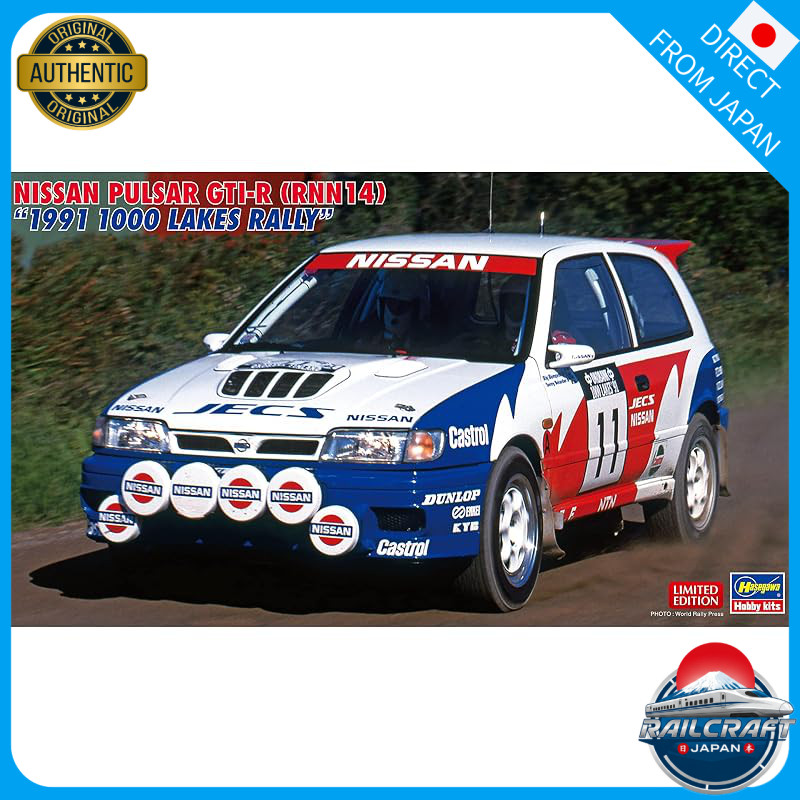 Hasegawa 1/24 Nissan Pulsar (RNN14) GTI-R 1991 1000 Lakes Rally model kit 20605