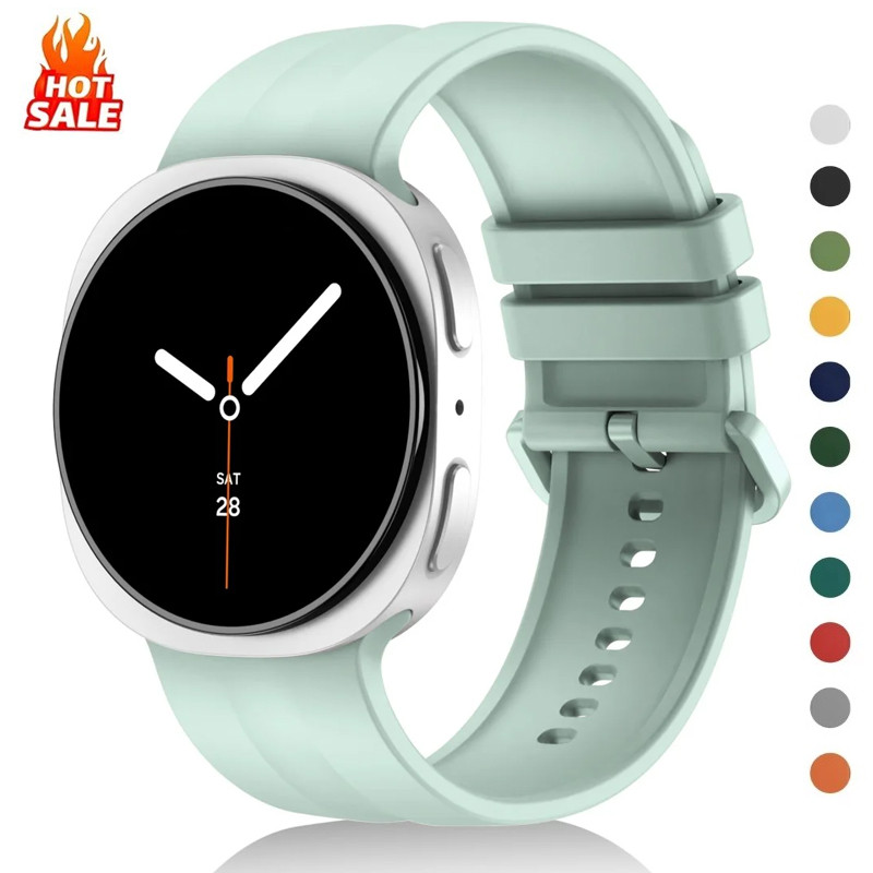 No Gaps สายซิลิโคนสําหรับ Samsung Galaxy Watch 9 8 40 มม.44 มม.สายกีฬา correa pulseira สร้อยข้อมือ Galaxy Watch8 คลาสสิก 46 มม.