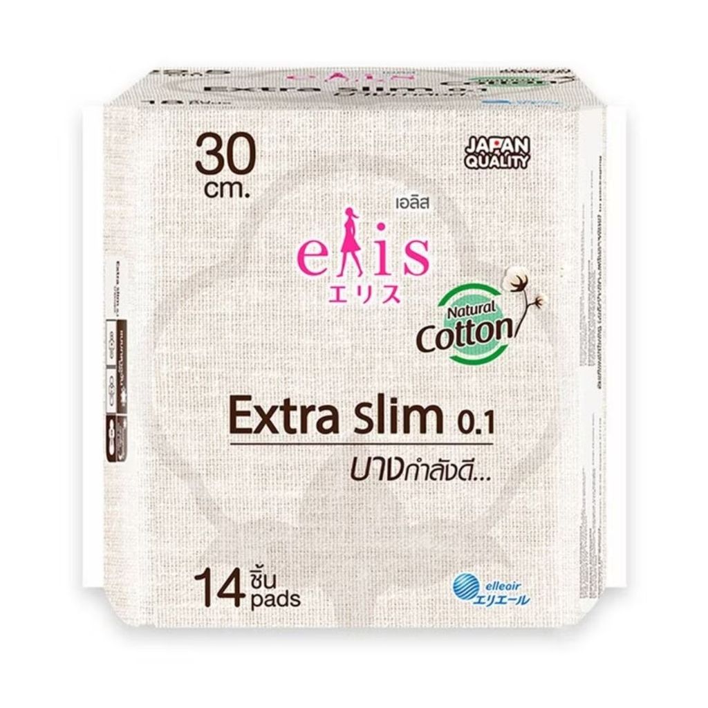 เอลิส เอ็กซ์ตร้าสลิม.1ผ้าอนามัยมีปีกกลางวัน30ซม. Elis Extra Slim Day 30cm. 14Pcs.