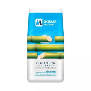มิตรผล น้ำตาลทรายขาวบริสุทธิ์ Mitrphol Refined White Sugar 1kg.