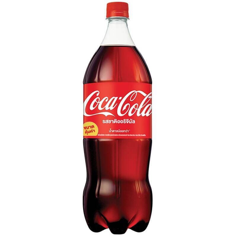 โค้ก น้ำอัดลมรสออริจินัลสูตรน้ำตาลน้อยกว่า Coke Original Less Sugar 1.95ltr.