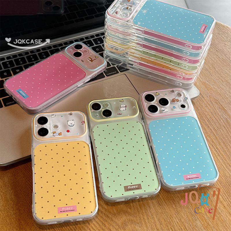 เคสลายจุดสีโดปามีน สำหรับ iPhone Air 13 17 15 12 Pro 17 ProMax 11 14 16Plus เคสบางเฉียบ ลายสัตว์การ์ตูน มีหลายสีให้เลือก
